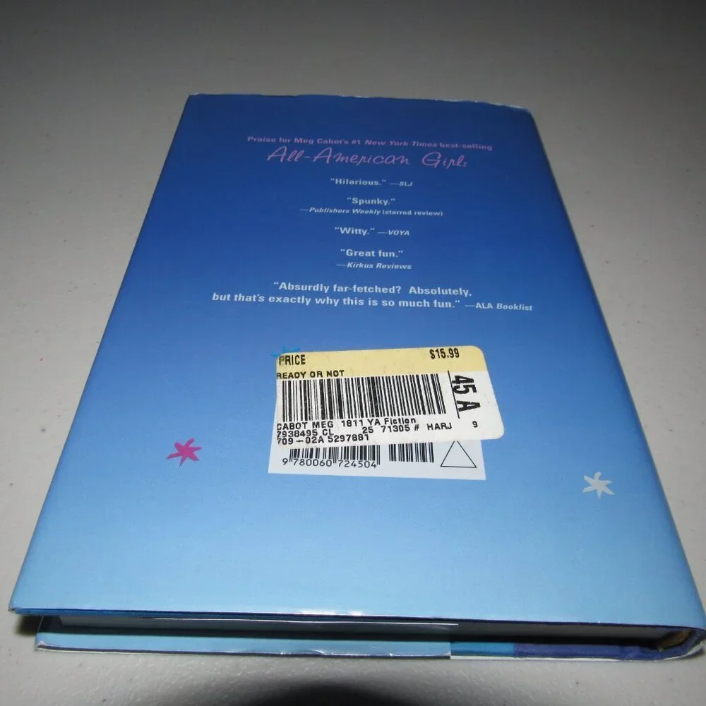 Meg Cabot Ready or Not Hardcover | All-American Girl Novel | YA Romance